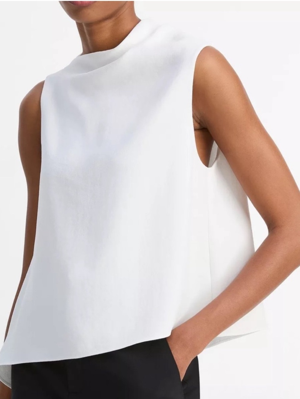 Vince Women’s A Line Asymmetric Top Off White Size S